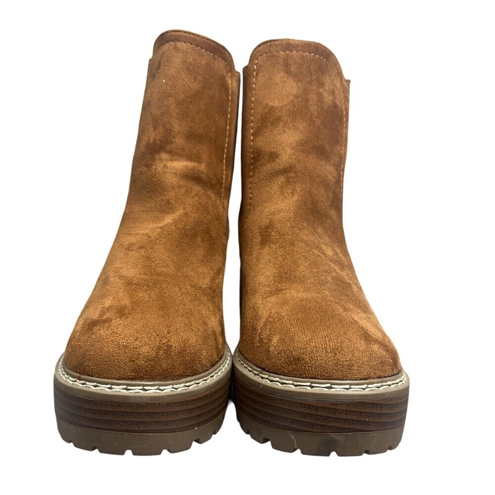 Olivia Millet Brown Platform Boots Women’s Size 8 1/2 - Picture 3 of 10